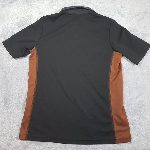 Vintage TIM HORTONS Shirt Medium US 8/M Black Brown Employee Uniform Polo Shirt - Picture 4 of 5